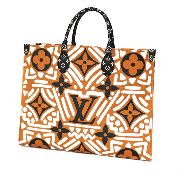 Louis Vuitton Handbags - LOUIS VUITTON On The Go Giant Monogram Tote Hand Shoulder Bag Cream Caramel